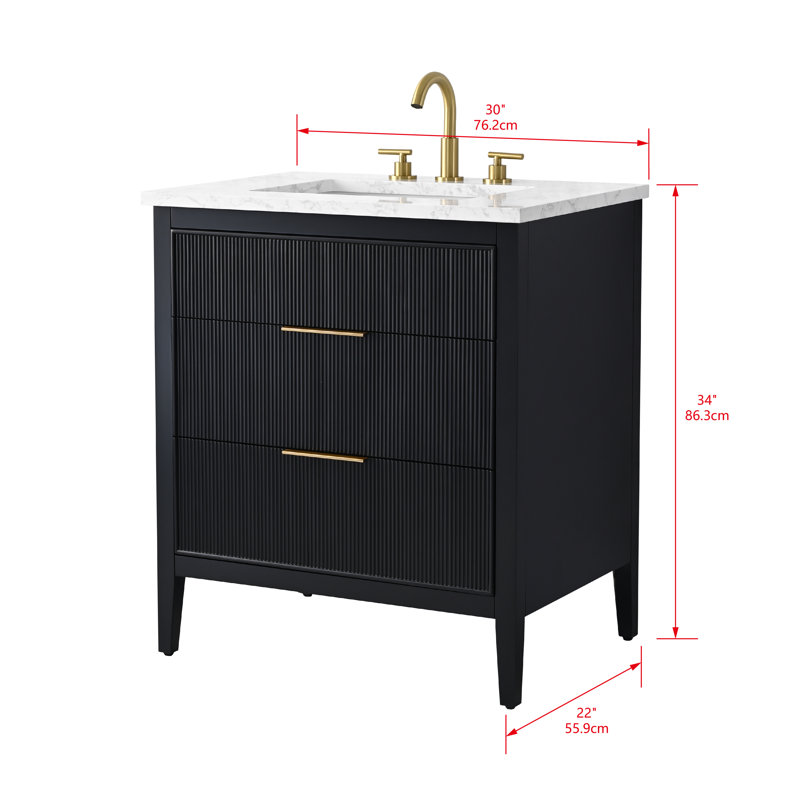 Emma 30" W Single Vanity, Black
