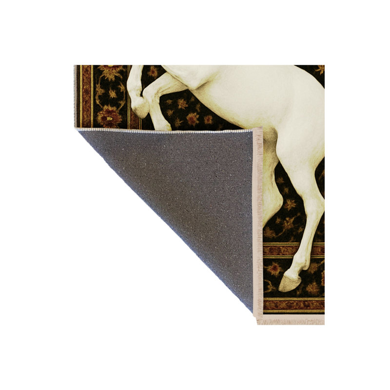 Hambling Cotton Washable Oriental Indoor / Outdoor Rug, 3'11" x 5'11"