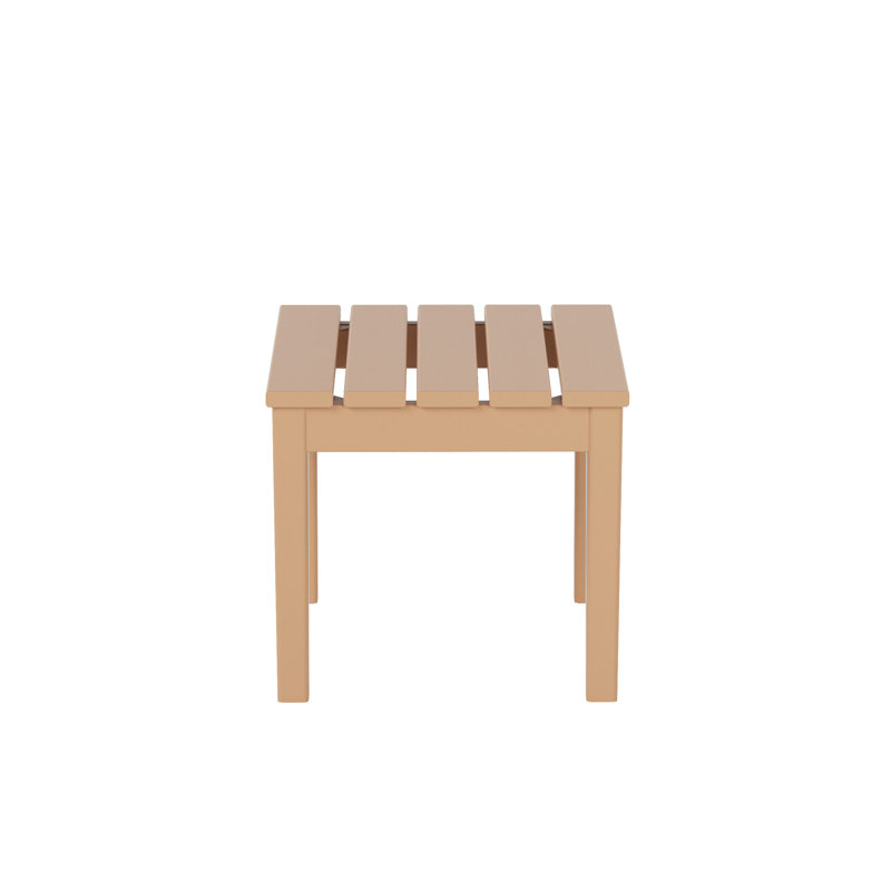 Table d'appoint en plastique Joubert, Teck