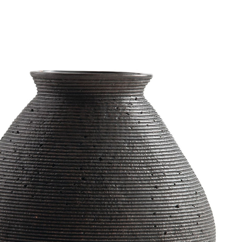 Elijaha Table Vase, 12" H x 10" W x 10" D, Antique Brown
