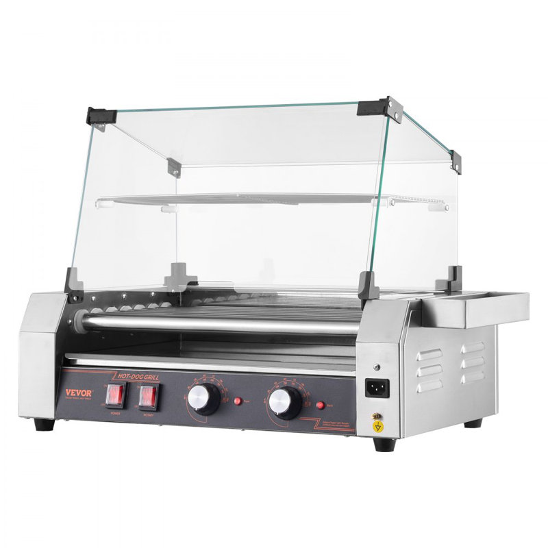Couvercle de machine à frire électrique à 7 rouleaux et à hot-dog électrique 1850 W 1050 W