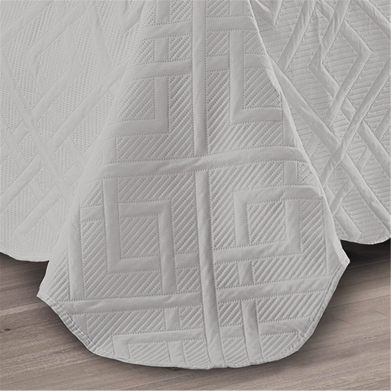 Ensemble de couvre-lit de courtepointe 5 pièces, ensemble de literie réversible de qualité supérieure, Gris