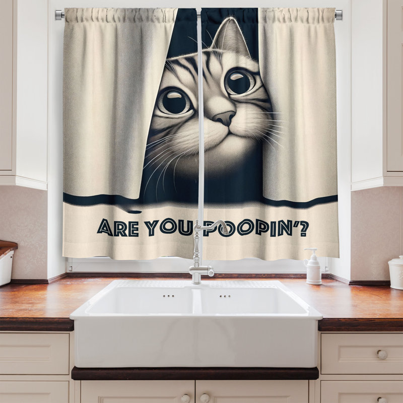 Kitchen Curtain, 55" W x 24" L