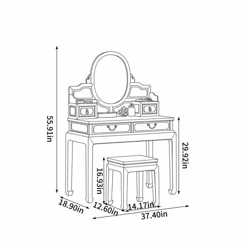 New Chinese style bedroom dressing table