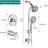 Wall Mount Shower - Stainless Steel, 7 Spray Patterns, 59-Inch Hose, Mounted 7-Setting Drill- Slide Bar, All Metal Structure, Corrosion ,
