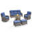 High Back Outdoor Furniture With 6-Inch Extra Thick Cushions, Patio Furniture Set With Fire Pit Table & Swivel Chairs, 6 PCS Wicker Conversation Set For Yard, Deck, Poolside-1270942110-1270942107