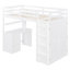 Lit mezzanine simple multifonctionnel avec rangement, fabrication en bois massif, design moderne pour maison familiale