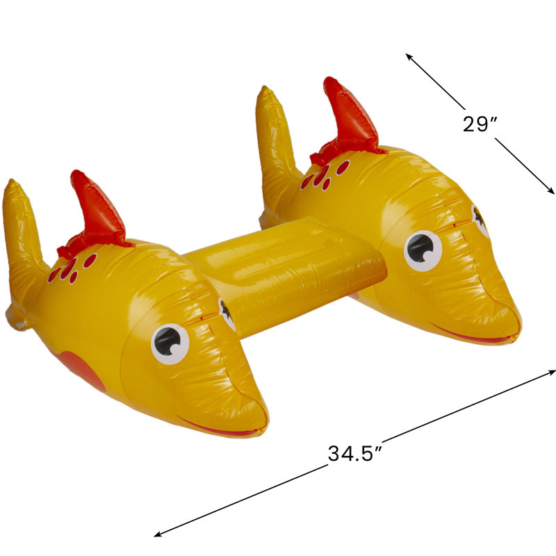 Dorado Fish Children's Inflatable Swimming Pool Kickboard - 34.5" - Yellow