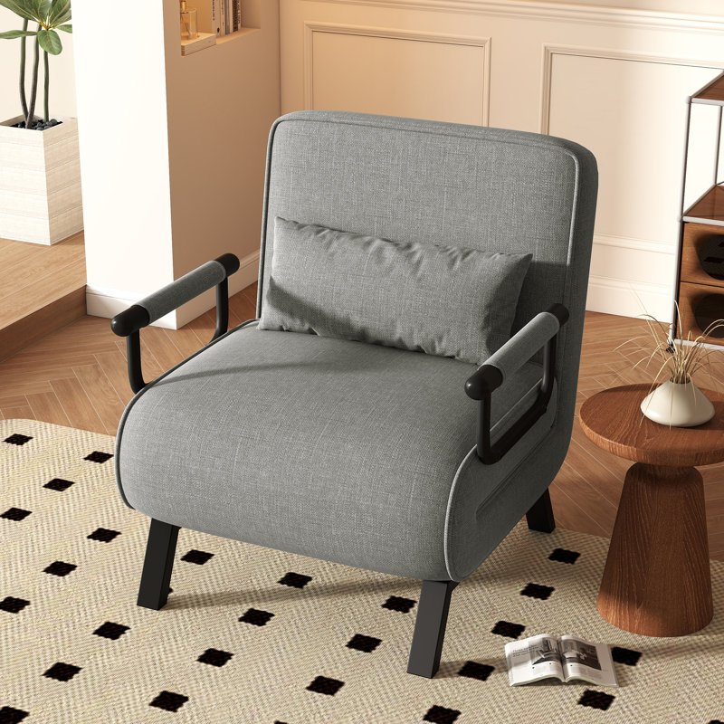 Upholstered Accent Chair, Dark Grey