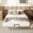 Solid Bamboo Platform Bed Frame with Support Slats-125069616-125069617