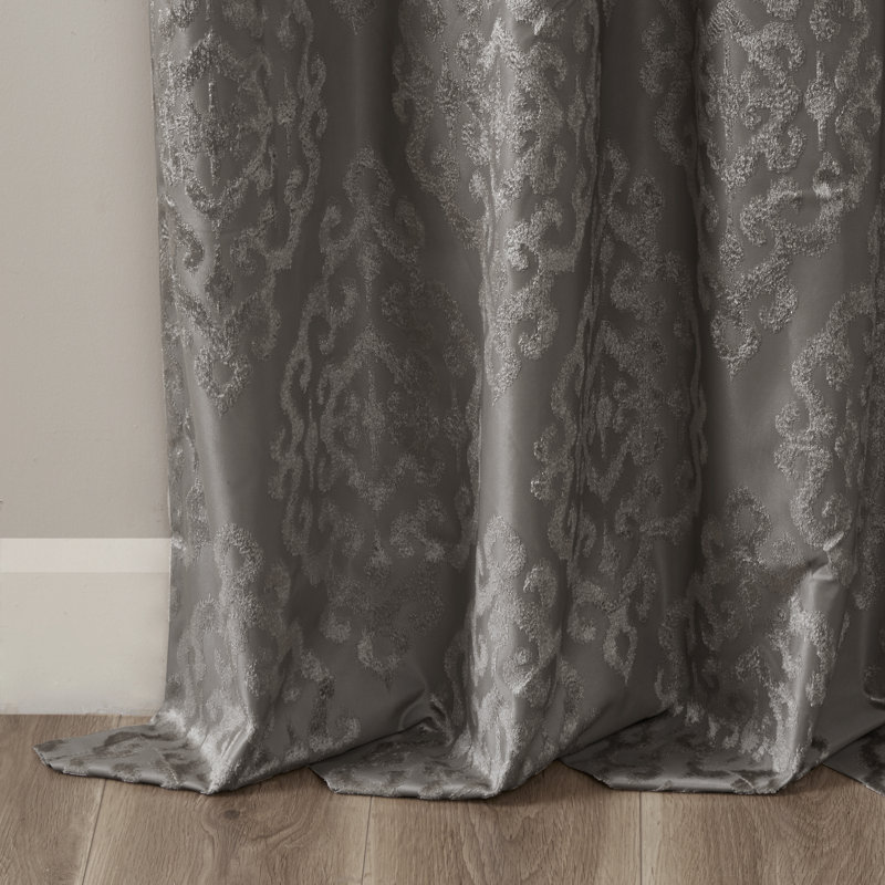 Rideau simple occultant et isolant 50 x 108 po Mirage, l 50 po x L 108 po, Gris anthracite