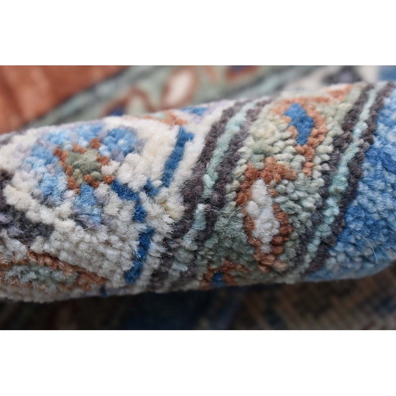 New Turkmen Afghan One-of-a-Kind Rectangle 9'8" X 13'7" Area Rug