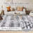 Boho Machine Washable Rug with Rubber Backing for Living Room Modern Non-Slip Dining Room Rug Non-Shedding Faux Wool Rugs for Bedroom Floor Carpet for Office Nursery Playroom-1093737597