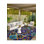 Tile Blue Star Theme Pattern Woven Base and Washable Area Rug