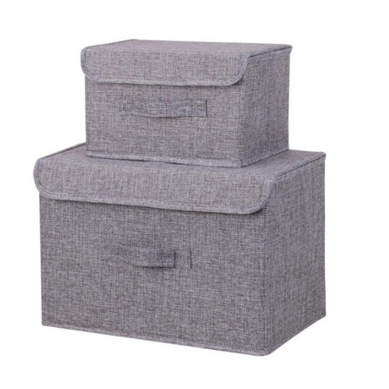 Rebrilliant Fabric Decorative Bin, Dark Grey