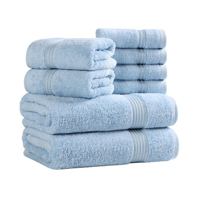 Alexia Heritage Certified Egyptian Cotton Plush Absorbent Luxury 8 Piece Bathroom Towel Set