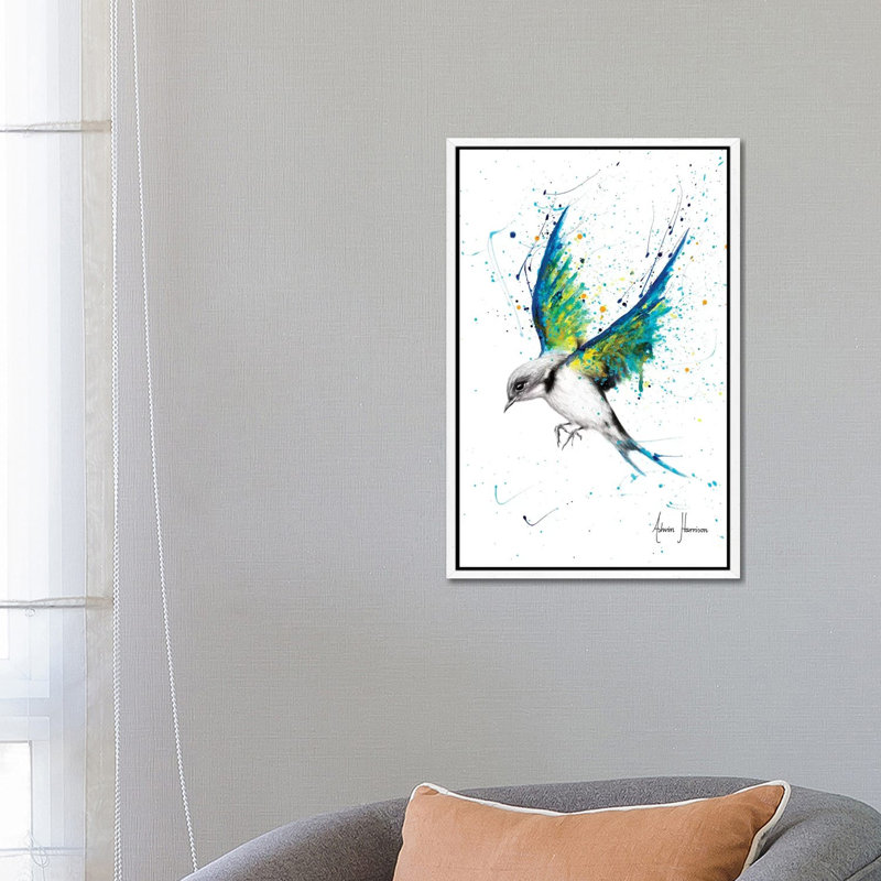 Within A Lake by Ashvin Harrison - Painting on Canvas, White Framed, 66.04 cm H x 45.72 cm W