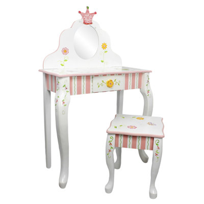 Princess And Frog Kids Vanity Set with Mirror