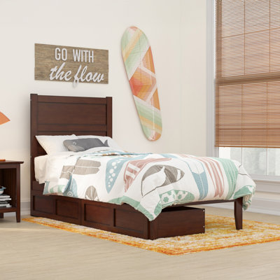 Jaheim Solid Wood Platform Bed with Storage Drawers