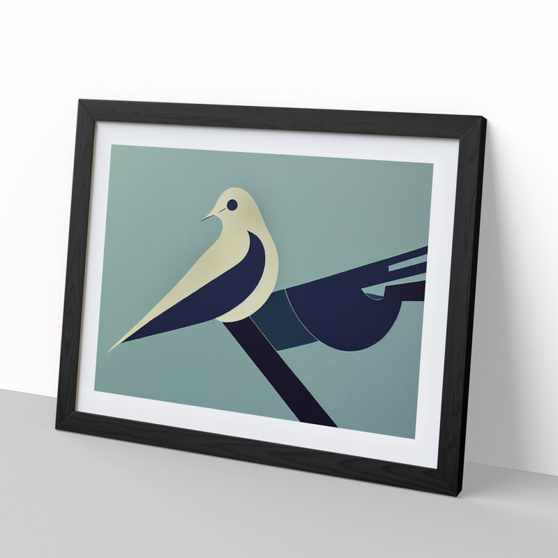 Dove Bird - Framed Print, Black Framed, 34cm H x 46cm W