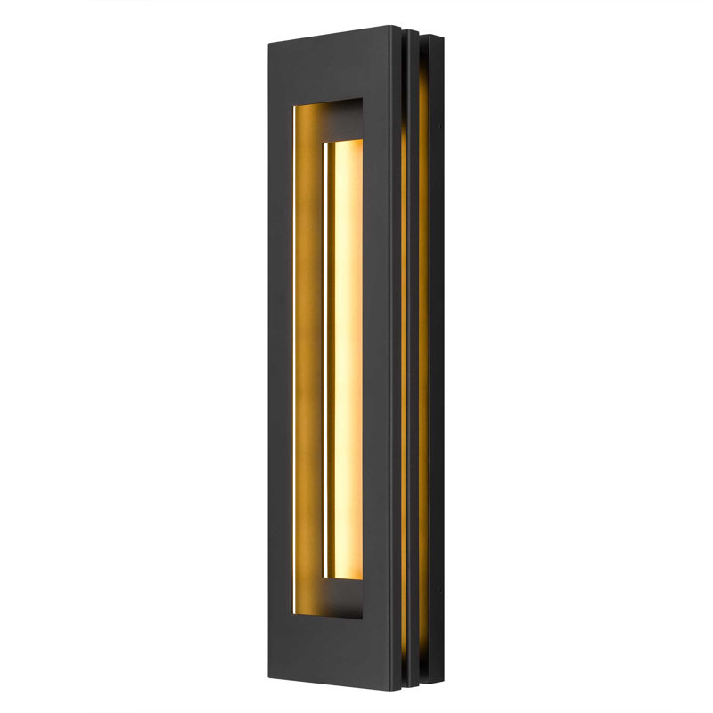 Applique à DEL à couches pour une utilisation intérieure / extérieure, conception à panneaux stratifiés, intérieur en laiton, sélectionnable par 3 tasses, indice d'humidité