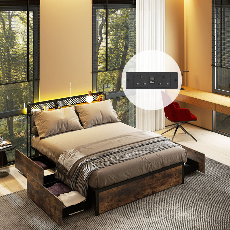 Upholstered Bed, Double (4'6)