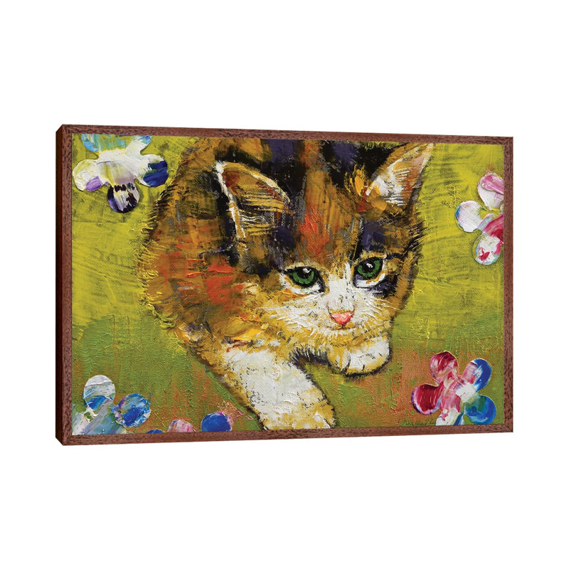 Calico Kitten by Michael Creese - Gallery-Wrapped Canvas Giclée on Canvas, 101.6 cm H x 66.04 cm W, Classic Wood Framed