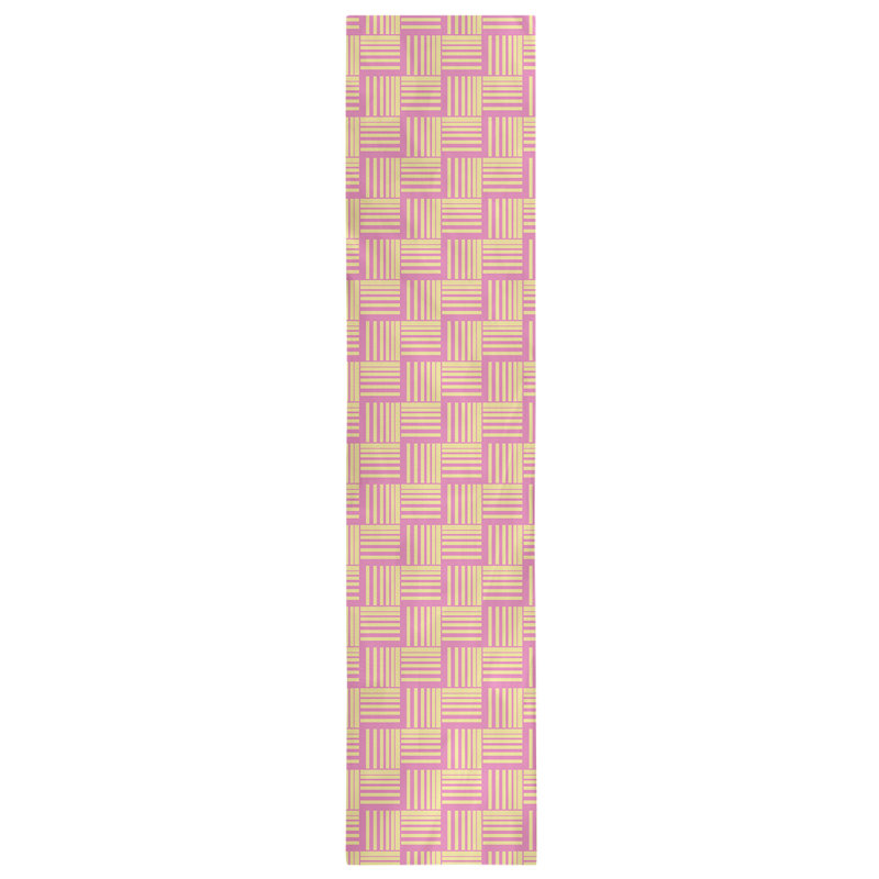 Fractured Stripes Table Runner, 16" x 72", Pink/Yellow