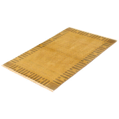 One-of-a-Kind 4' X 6'2" New Age Wool Area Rug in Olive Green