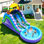 Relancez les glissades d'eau gonflables doubles de qualité commerciale 26 x 12 x 14 pi avec piscine et souffleur d'air pour adultes, grande maison de rebond 100% PVC de qualité supérieure avec glissières doubles, utilisation humide et sèche, fête rafraîchissante d'été