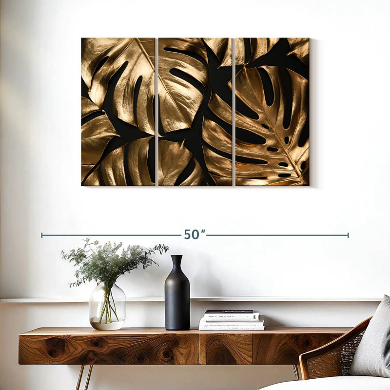 Harnek Golden Tropical Monstera, 24" H x 38" W