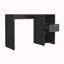 Bureau d'ordinateur Odessa avec tiroir simple et armoires de rangement ouvertes, finition wengé noir-93569765