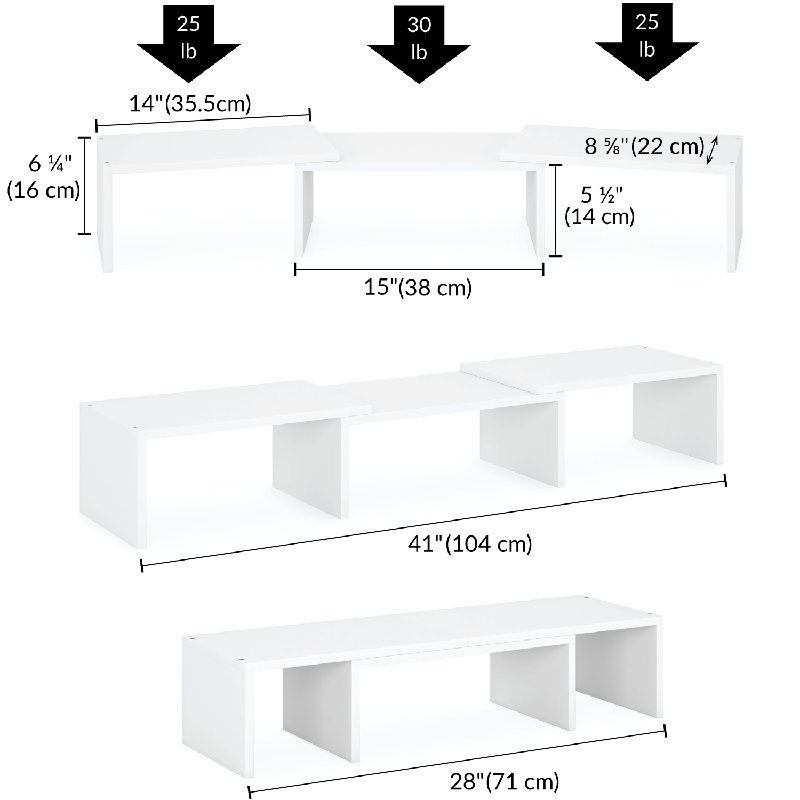 Support pour écran double Ergo  , Blanc