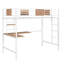 Lit mezzanine simple en métal avec bureau et tablette-242566993