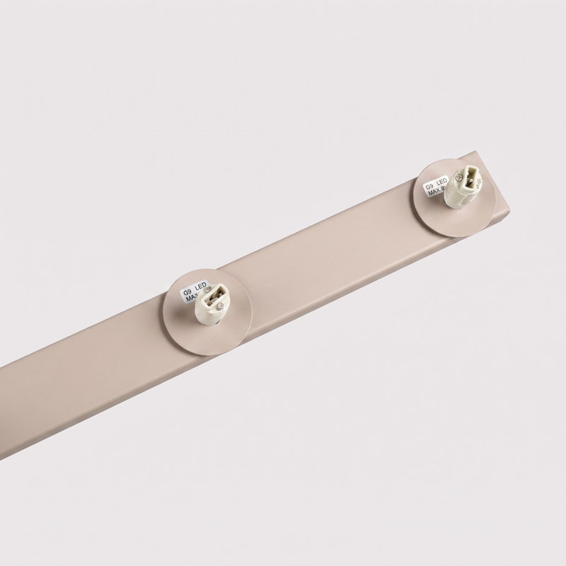 Yoli Steel Flush Mount, Taupe, 50x12x14,5 cm, 3 Lights