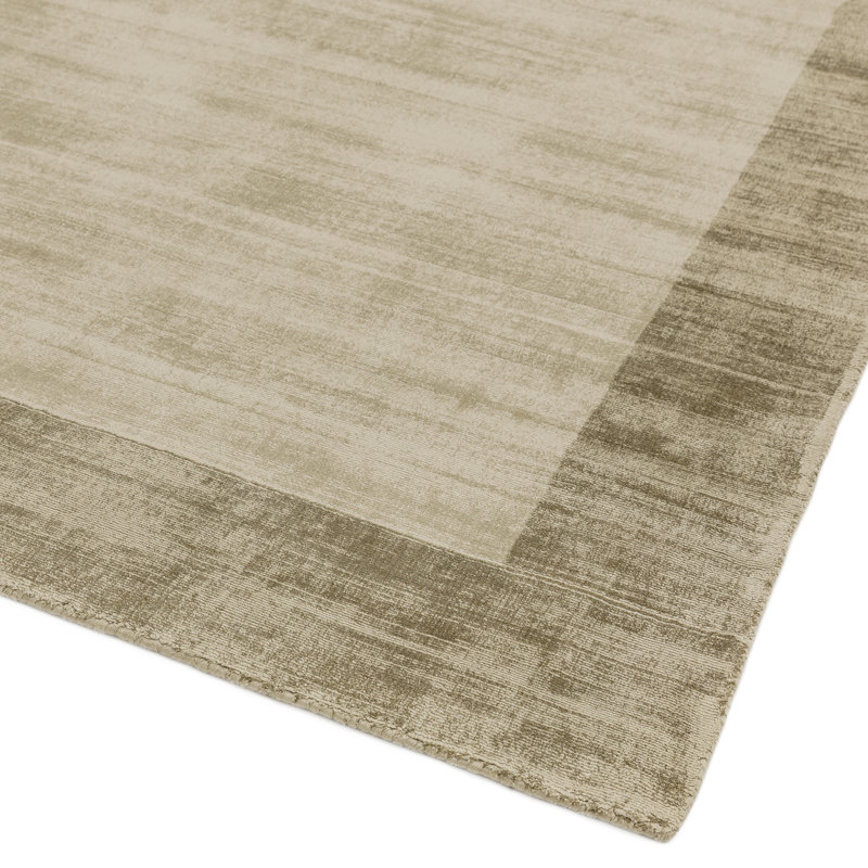 Desrosiers Shinny Bordered Smoke/Putty Area Rug, Square 160cm