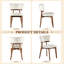 Chaise d'appoint rembourrée en bois massif-628719390