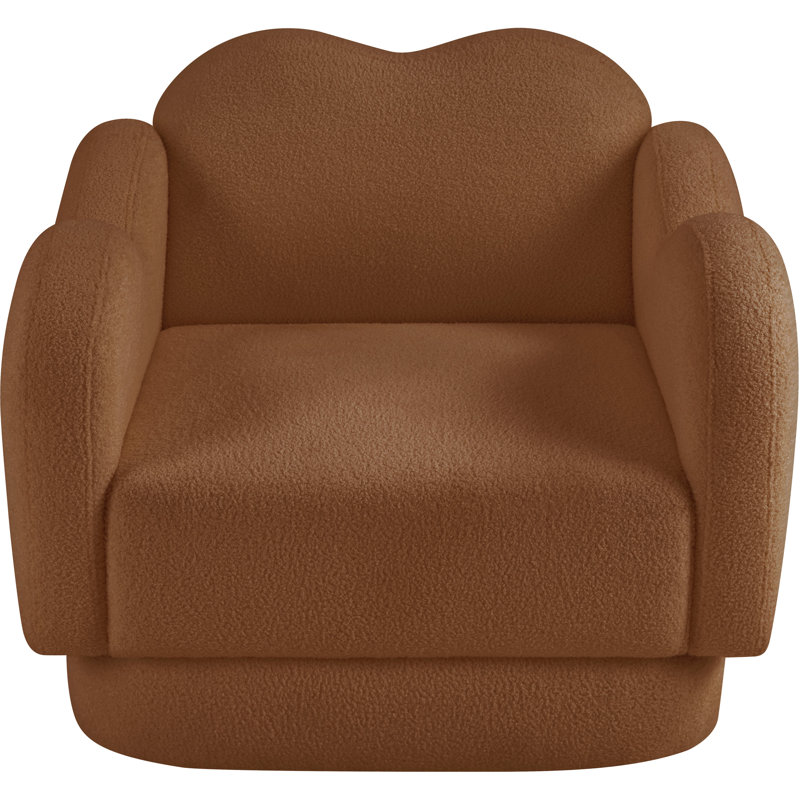 Chaise rembourrée Rainald, Tissu Saddy Teddy