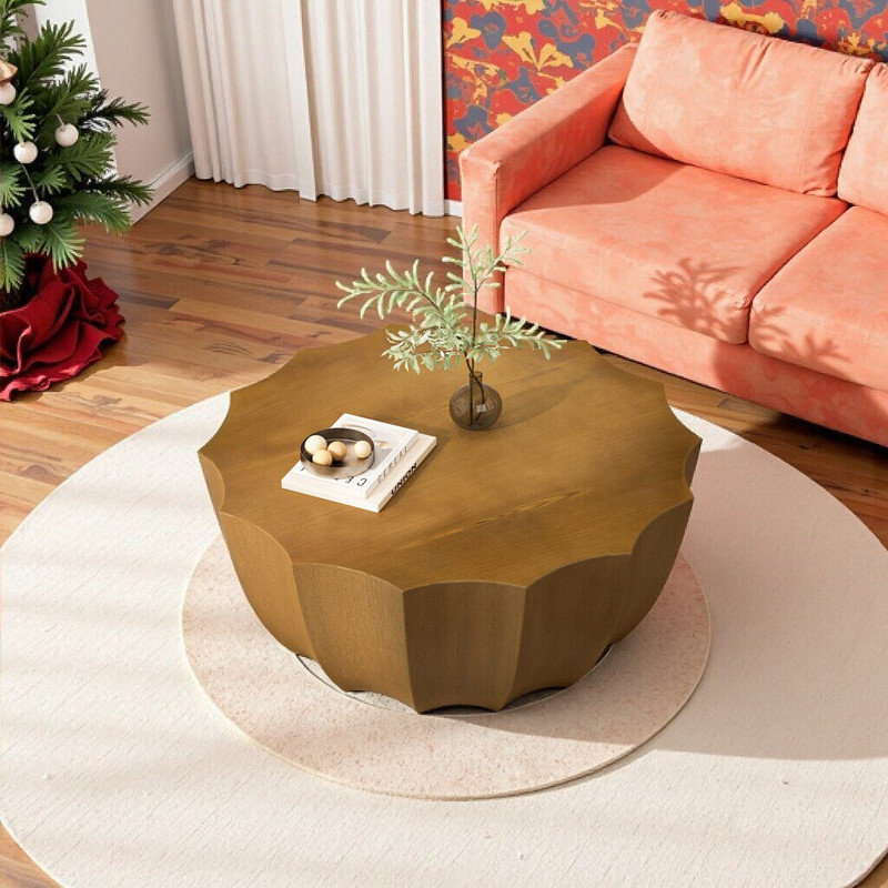 Table basse imperméable en ciment d'oxyde de magnésium durable, Bois