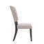 Ensemble de 2 chaises de salle à manger transitionnelles en tissu capitonné à dossier en bois-1923307923