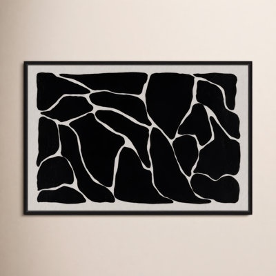 Abstract Black and White Giraffe Pattern Print