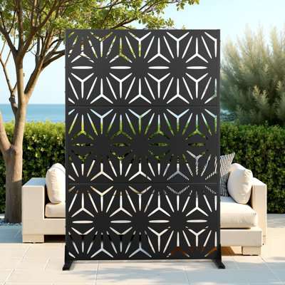 Écran d'intimité 72 po, panneaux d'intimité décoratifs autoportants pour balcon, cour et jardin