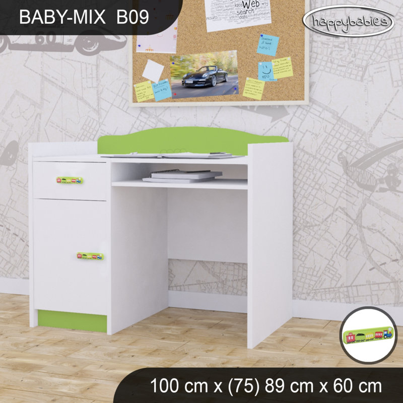 100cm Computer Desk, Green