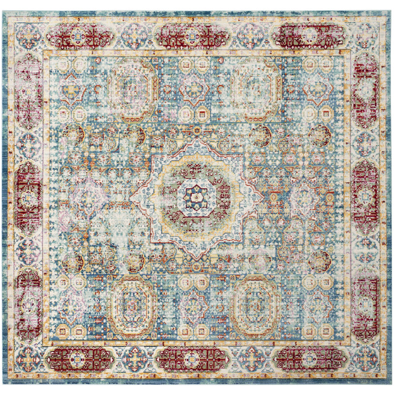 Embrya Valencia Performance Oriental Rug, Square 6'7"