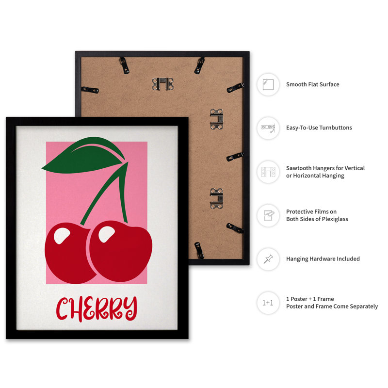 Cerise, Black Framed, Poster, 08"H x 10"W