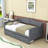 Twin Wood Daybed with Sturdy Frame and Dual Storage Drawers-1705123824
