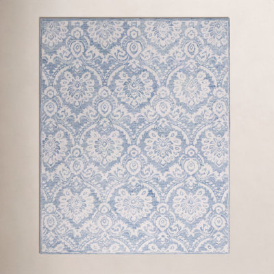 Tansy Blue Ivory Hand-Tufted Wool Rug