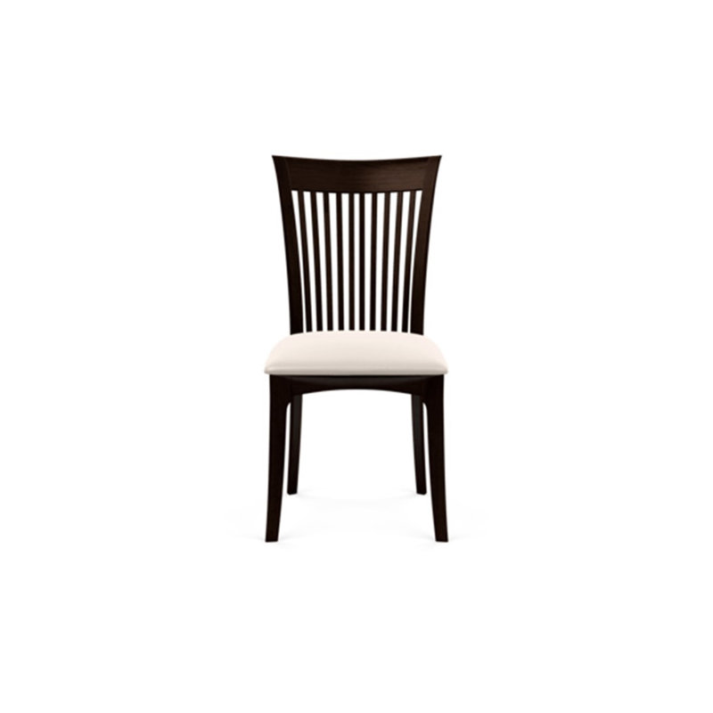 Sarah Upholstered Dining Chair, Coffee Leather, Smoke Cherry