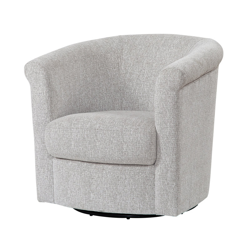 Pinehill Marvel 360 Swivel Barrel Chair, Yowza Chenille Calico Cream