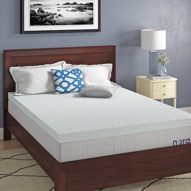 White Noise Spence Extra-long Twin 2'' Memory Foam Mattress Topper ...